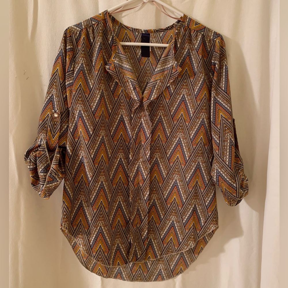 Chevron Patterned Women's Top
